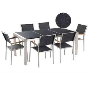 Conjunto de comedor negro grosseto