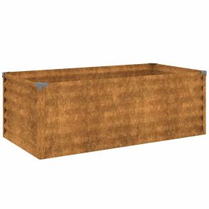 vidaXL jardinera elevada 100x50x36 cm de acero corten