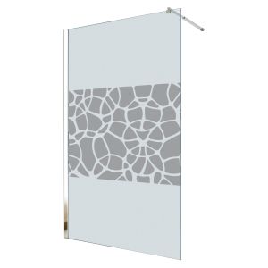 Ondee - mampara alea - serigrafía - 90x200 - vidrio templado - transparente