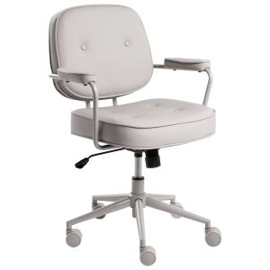 Silla de escritorio paramus piel sintética gris