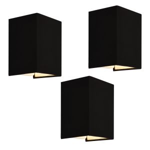 Lote de 3 apliques de pared forma angular E27