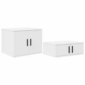 Armario de almacenamiento moderno y minimalista de 2 piezas