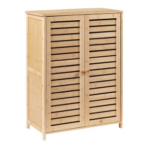 Mueble zapatero klamp de 5 niveles para 10 pares bambú 88x66x33 cm natural