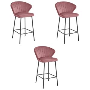 Valora taburetes gatta rosa oscuro modernos cocina x3