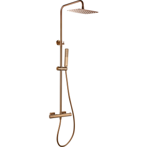 Conjunto ducha termostático toscana oro rosa cepillado [ imex® ]