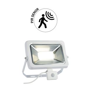 Pack 2x focos proyector LED 50w con detector de movimiento pir blanco ip44