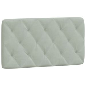 vidaXL cabecero de cama acolchado terciopelo gris claro 100 cm