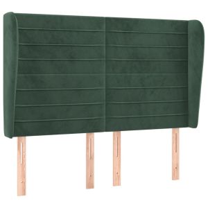 vidaXL cabecero con orejas de terciopelo verde oscuro 147x23x118/128cm