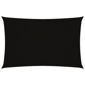 vidaXL toldo de vela rectangular tela oxford negro 4x7 m
