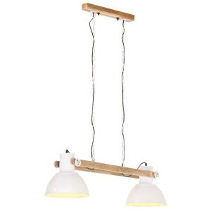 vidaXL lámpara colgante industrial 25 w blanca 109 cm E27