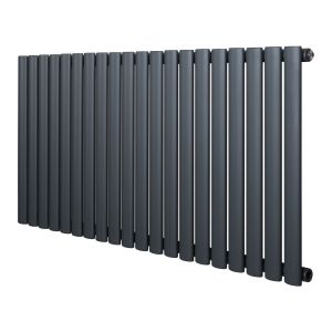 Radiador de columna simple ovalado – 600 mm x 1200 mm – gris antracita