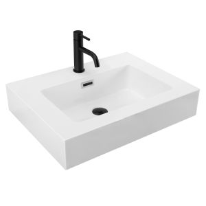 Rea lavabo sobre encimera alison white 60 rectangle, 61x46x12 cm