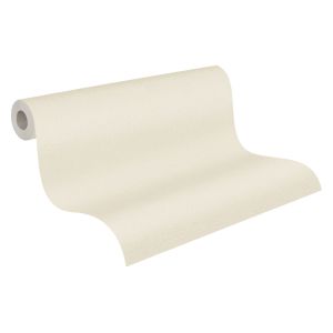 A.s. Création papel pintado aspecto de tela beige y blanco