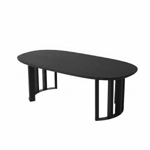 Mesa baja de madera "elysia" - 120 x 60 x 40 cm - negra