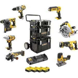 Pack de herramientas eléctricas - Dewalt - xr 18v - 8 herramientas - 4 bate