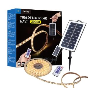 Pack tira de led solar 300l 3000k 5 metros