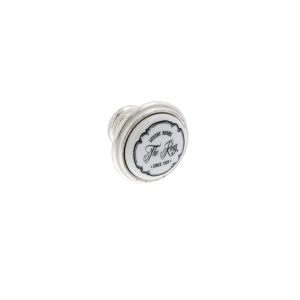 Pomo para muebles q6 en zamac y porcel diámetro 35mm plata lote de 25