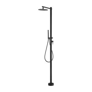 Ducha de piscina kansas en acero inox negro mate | poolimex