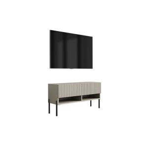 Mueble tv contemporáneo - frente ranurado - cachemira - 100x32x52