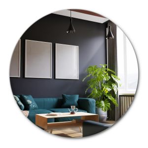 Espejo circular decorativo de pared redondo sin marco fi90 cm