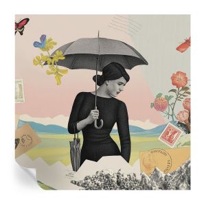 Papel pintado autoadhesivo collage romántico 250x250 tulup
