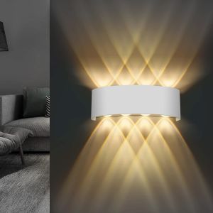 Aplique de pared interior y exterior up/down 8 w 3000 k negro