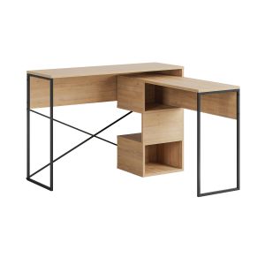 Escritorio modular de madera <<badau>> - 110 x 102 x 77 cm - beige