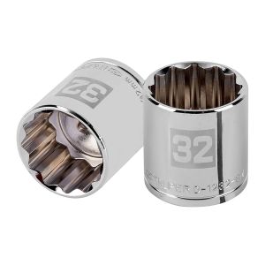 Llave vaso bihexagonal, cuadro 1/2" - 32 mm