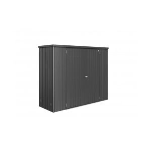 Armario metalico biohort alto jardin color gris oscuro metalizada 230 large