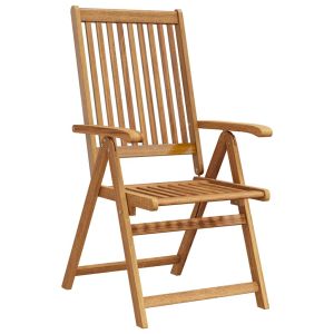 vidaXL sillas plegables de jardín 4 unidades madera de acacia maciza