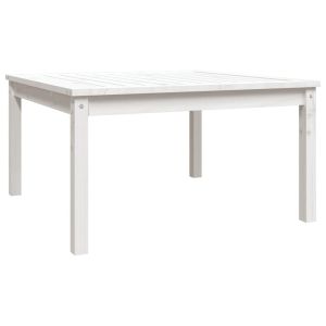 vidaXL mesa de jardín madera maciza pino blanco 82,5x82,5x45 cm