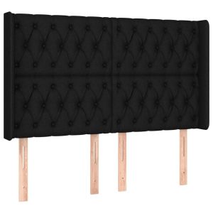 vidaXL cabecero con orejas de tela negro 163x16x118/128 cm
