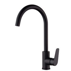 Grifería de cocina monomando negro mate serie beLGica
