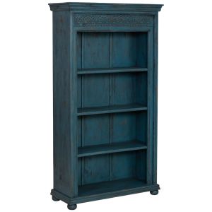 Estantería librería de madera azul 100x40x180h cm