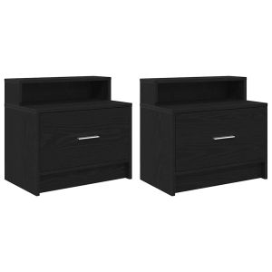 Casa lúmina - set  de 2 mesita de noche negro madeira  51 x 31 x 47 cm