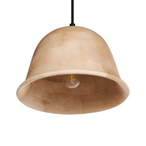 Lámpara colgante goika madera de mango marrón claro