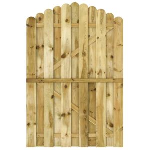vidaXL puerta de valla de madera de pino impregnada 100x150 cm