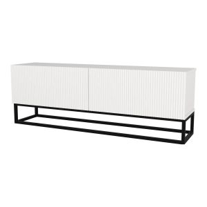En.casa mueble de tv verpsboga con 2 puertas base larga 135x32x47cm blanco
