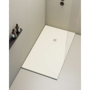 Plato de ducha poaLGi - 80x200 cm - marfil - extraplano, antideslizante