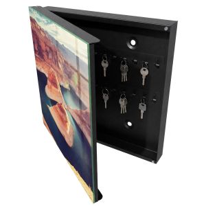 Armario para llaves 30x30x5 rocas y agua, apertura izquierda tulup