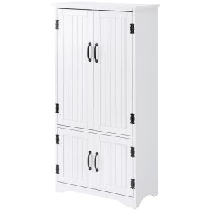 Aparador de madera blanca 60x30x123 cm