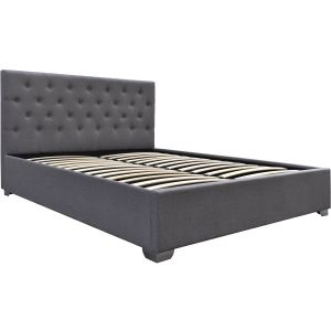 Cama doble con cofre "tino" - 180 x 200 cm - gris