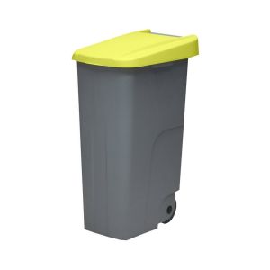 110 l - tapa cerrada | amarillo | contenedor de basura denox  65, 85 y 110