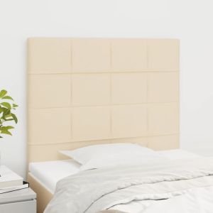 Cabeceros 2 unidades de tela color crema 80x5x78/88 cm eerf4814