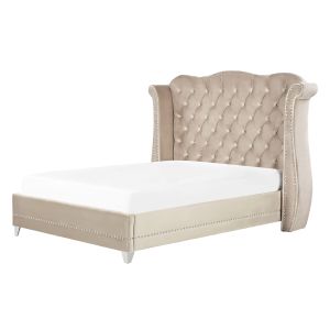 Cama terciopelo ayette 140 x 200 cm beige
