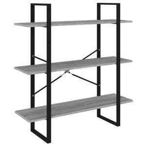 vidaXL estantería madera contrachapada gris sonoma 100x30x105 cm