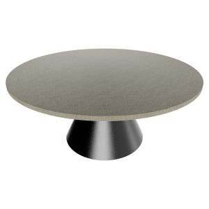 Artù black - mesa de comedor ⌀ 120 cm de madera laminada gris texturizado