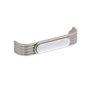 Tirador muebles en zamac y porcel 88 dist entre ejes 96mm satin lote de 6