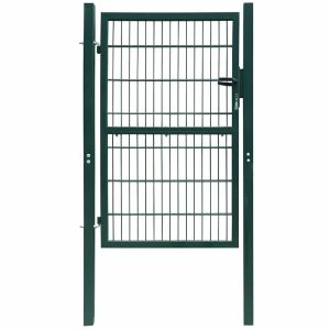 vidaXL puerta de valla 2d (individual) verde 100x160 cm