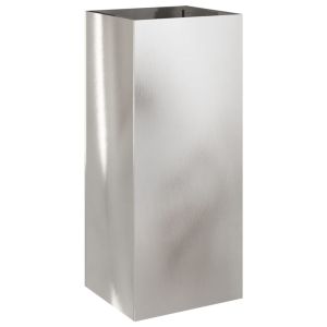 vidaXL jardinera de acero inoxidable plateado 32x29x75 cm
